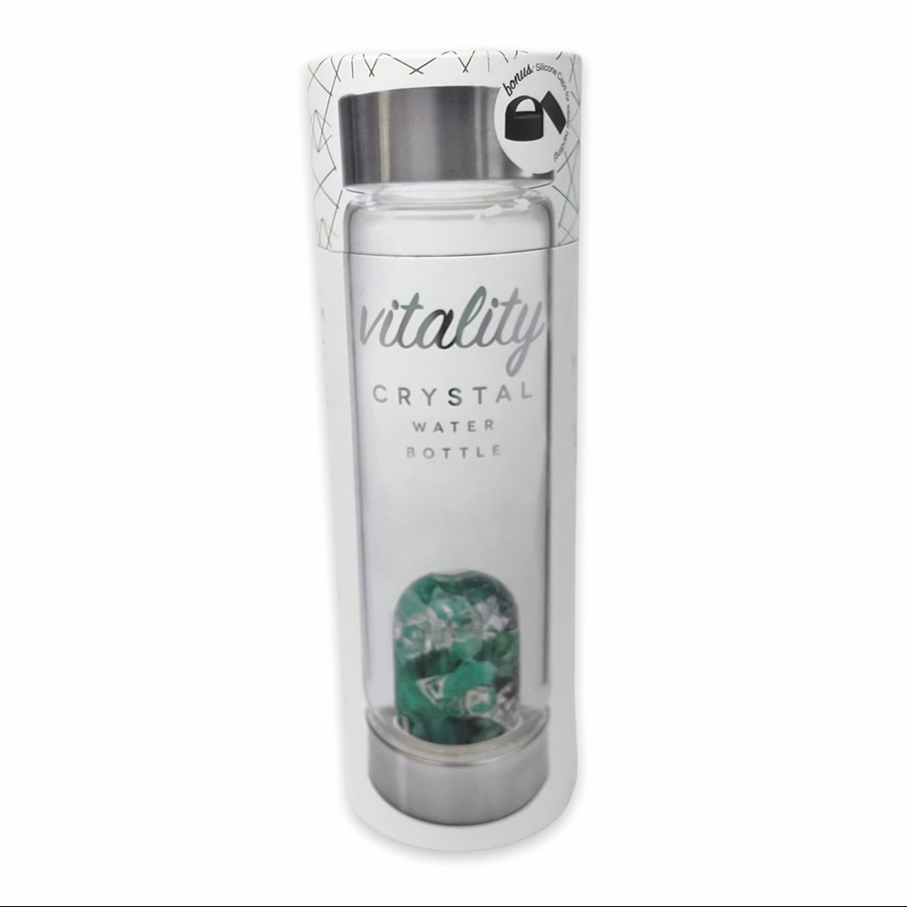Lifestyle Products Vitality Glass Water Bottle